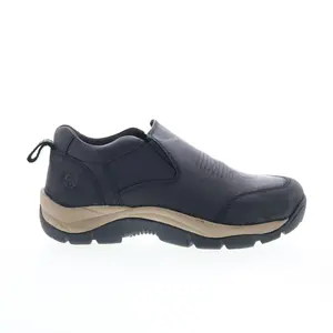 Jama Old West 3 Inch Slip On MB2063 Mens Black Wide Loafers Casual Shoes