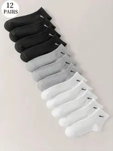 Women's Solid Color Low Cut Socks, Casual Comfortable Breathable Sweat-Wicking Ankle Socks for Daily Wear, Multipack Knit Socks for All Seasons