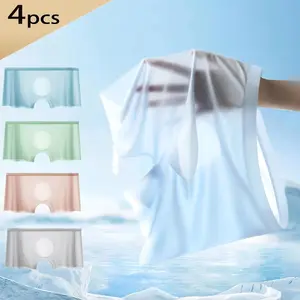 Men'S Underwear in a Pack of 4, Made of, Seamless, Cool Feeling, Ultra-Thin Breathable Boxers for Summer, Model G2246.