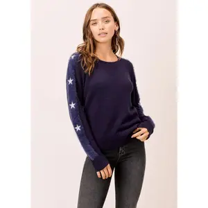 Navy Star Sweater