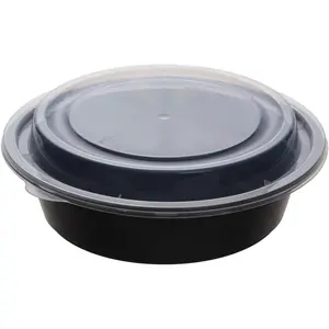 Commercial 32 oz Round Meal Prep Containers - 50 Pack (100 Pcs) with , , Leak-Resistant, Freezer & Dishwasher Safe - For Soups, Salads, Takeout