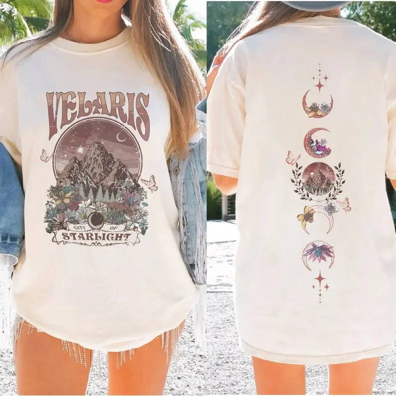 Velaris Shirt, Velaris City of Starlight Velaris Acotar Shirt, 2-sides Shirt, The Night Court Shirt, To The Stars Who Listen Shirt, SJM Merch, Bookish Gifts