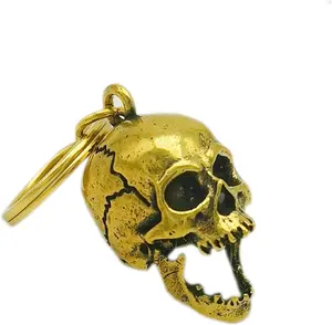 Skull  Pendant,  Brass Keyrings,  Copper Metal Punk Gothic Skull DIY,  Keychains Keyrings, Collectibles Gives Accessories for Women Men, Halloween Decorations