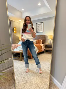 Mid-Rise Tummy Control Straight Leg Denim
