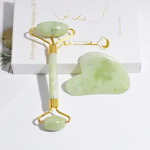 Jade Roller & Gua Sha Gift Box for Facial Massage - Gentle Pressure for Toning Firming & Soothing - Ideal for Daily Use & Skincare Routine Jade Roller and Guasha Kit