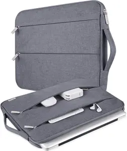 Laptop Sleee Carrying Case 15.6 16 Inch Compatible with MacBook Pro 16 M1/M2/M3/M4, 15.6-16   Lenoo  ,  Slim Computer Bag Coer with Handle, Grey