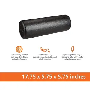 THE WELL KEPT Basics High Density Foam Roller for Exercise and Recovery