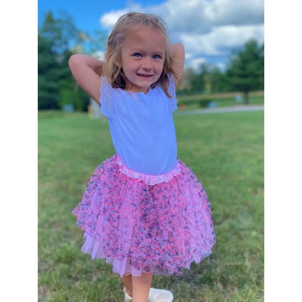 Pink Camo Camouflage Tutu Skirt for Girls – 3-Layer Tulle Ballet, Dance, and Dress-Up Costume Skirt