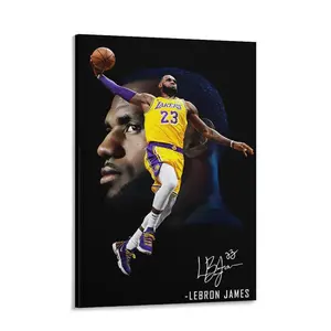 Basketball Player Print Wall Art Sports Poster Canvas Decor for Bedroom Living Room Dining Room Office Basketball Fan Gift