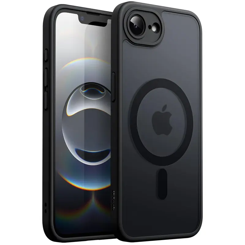 JETech Magnetic Case for iPhone 17e / iPhone 16e Compatible with MagSafe, Translucent Matte Back Slim Shockproof Phone Cover, 6.1-Inch Display