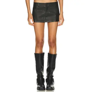 LIONESS Rhode Mini Skirt in Onyx