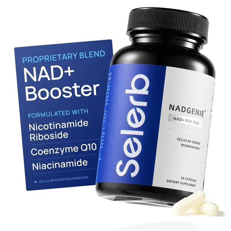 Limited time sale,Selerb NAD+ Supplement for Men: Advanced Liposomal Blend with NAD+, CoQ10 & Herbs for Cellular Energy, Circulation & Prostate Health | Healthcare Edible Dietary Fitness