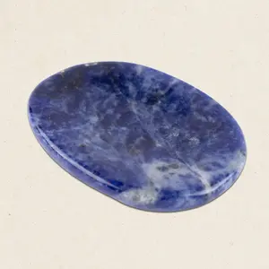 Sodalite Worry Stone, Healing Crystals, Energy Healing Thumb Stone, Meditation & Spiritual Gift