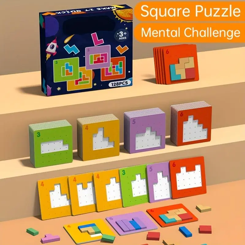 Quick Battle And Decision-Making Building Block Puzzle, an Interactive Thinking Board Game for Children, Designed for Two-Player Entertainment. A Perfect Gift for Birthdays And Christmas