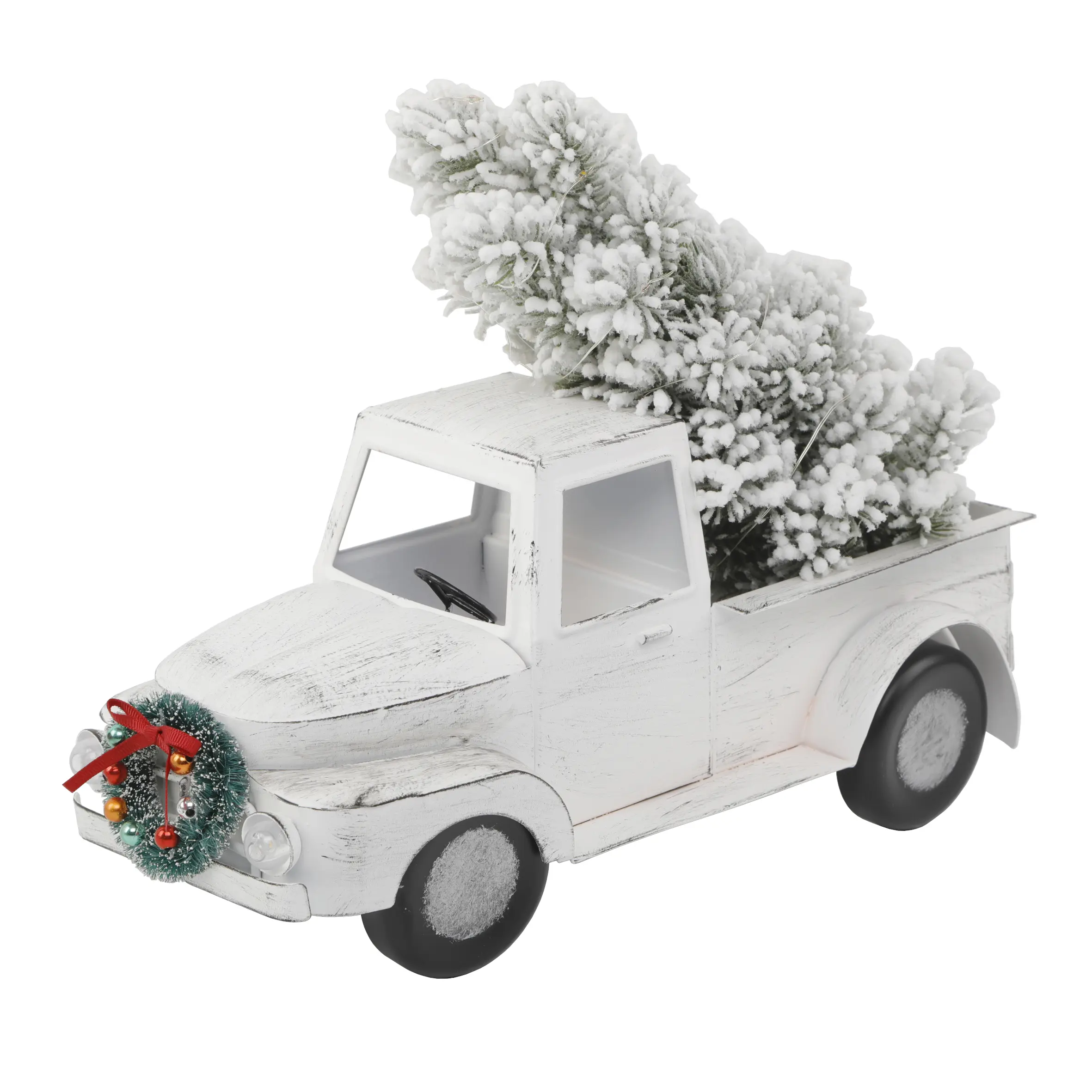 LED Tin Truck With Artificial Christmas Tree