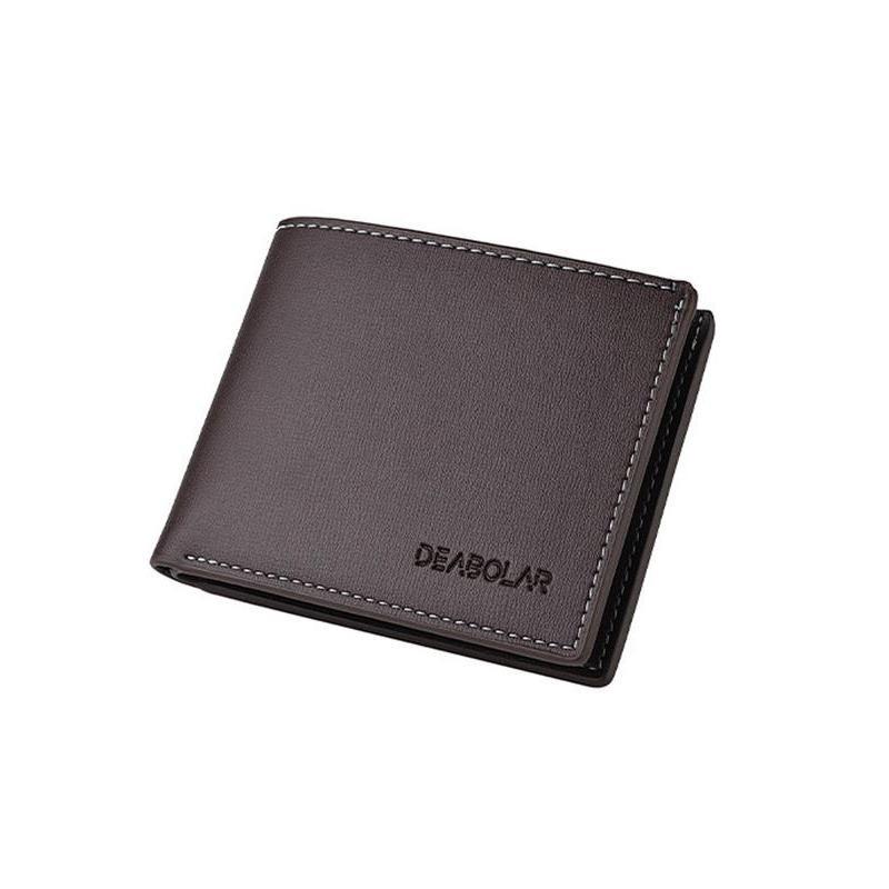 Men's Business Fashion Bifold Wallet, Simple Style Plain Color Wallet, Casual Trendy Wallet for Work & Daily Use