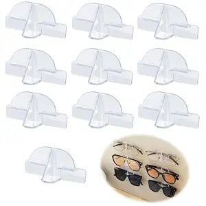 10 Pack Wall Mounted Sunglasses Holder, No-Drill Hanging Eyewear Organizer, Home Storage Solution for Shades & Glasses, Wall Mounted Hook