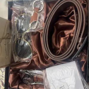 Men's Business Fashion Casual Watch Gift Set, Includes Watch, Wallet, Sunglasses, Keychain, Cufflinks and Tie Clip, with Gift Box, Birthday Gift for Men