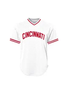 Men's Baseball Jersey 5 Embroidered Casual Training T-Shirt, Sporty V-Neck Short Sleeve, Loose-Fitting Long Clothing