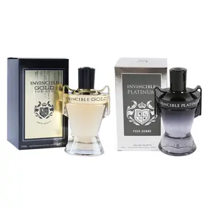 Men's Cologne Bundle - Invincible Gold & Platinum Spray Cologne Eau de Toilette for Men | 100ml/3.4fl.oz Each | Masculine Aromatic Fragrances