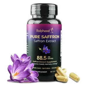 Saffron Extract Supplements Capsules 88.5mg Natural Saffron Supplements for Mood, Energy & Vision Support-Non-GMO,Vegan,60 Capsules
