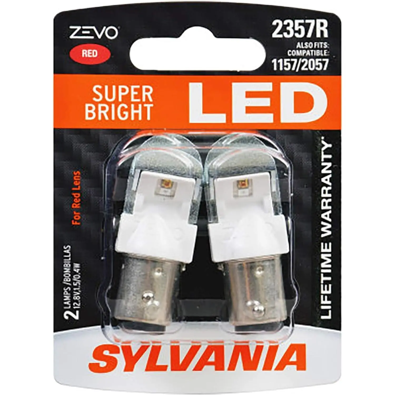 - 2357 ZEVO LED Red Bulb - Bright LED Bulb, Ideal for Stop and Tail Lights (Contains 2 Bulbs)