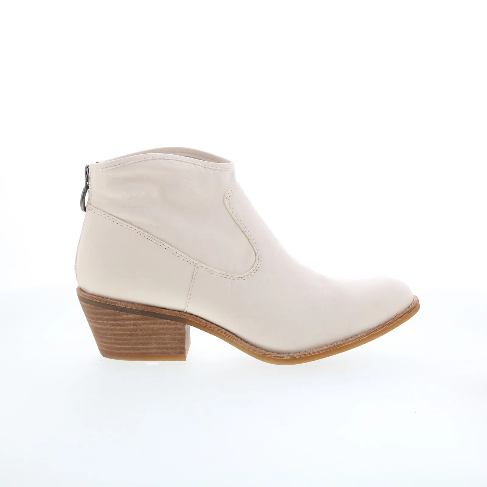 Sofft Aisley SF0035811 Womens White Leather Zipper Ankle & Booties Boots