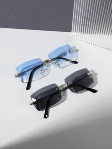 Men's Vintage Rectangle Frame Sunglasses, Trendy Casual Sunglasses for Everyday Use, Fashion Accessories for Outdoor Activities, Classic Shades