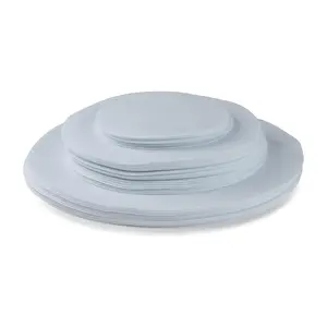 48 Pcs Felt Plate Dividers For Stacking, Dish Protectors For Storing China,Plate Separators For Storage in Cabinet,  3 Different Sizes, Round, White Set Tableware