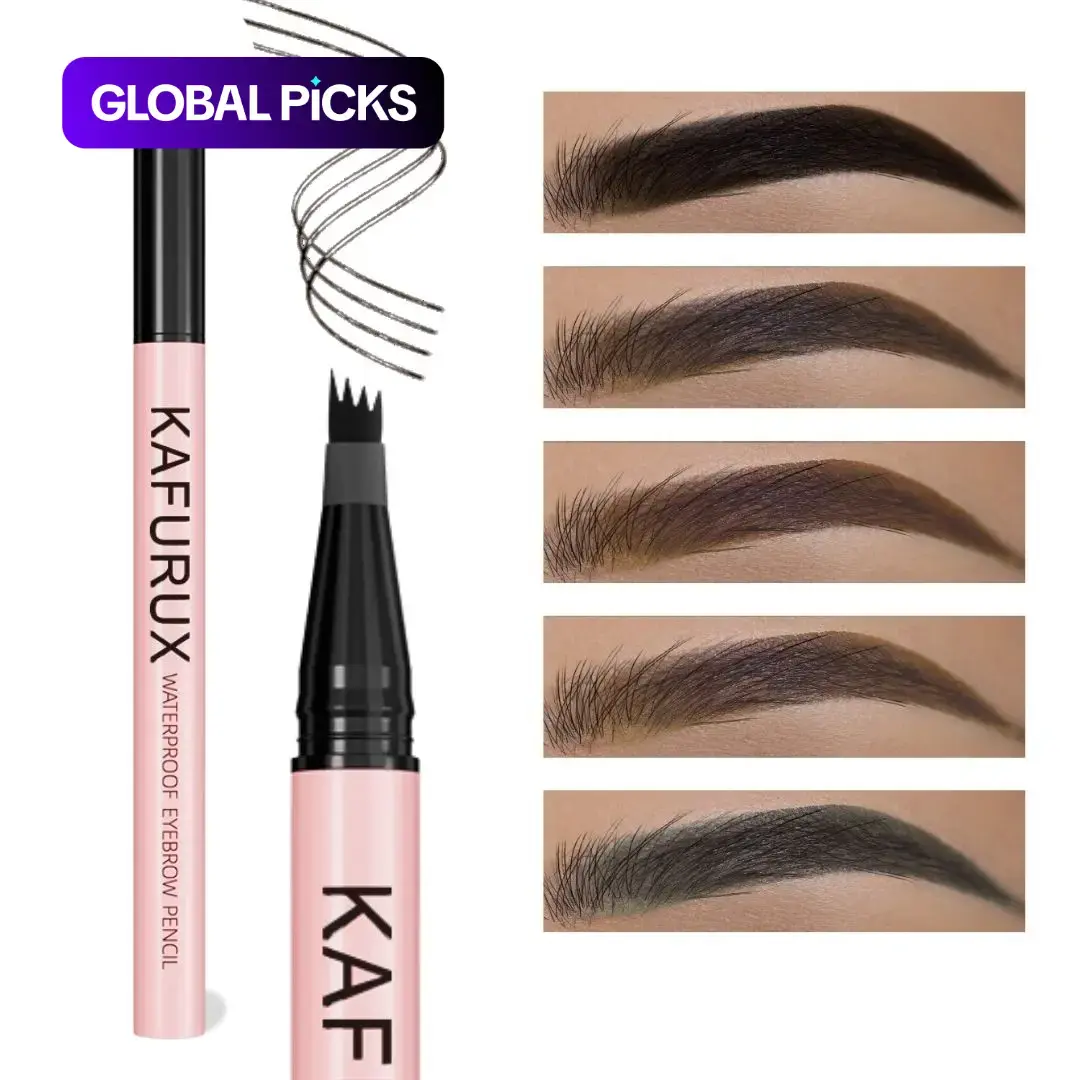 Waterproof Liquid Eyebrow Pen, Eyebrow Pencil, 1 Count Long-Lasting 4-Tip Precise Brow Enhancer for Precise, Natural-Looking Brows, Makeup, Cosmetic #GLOBAL PICKS