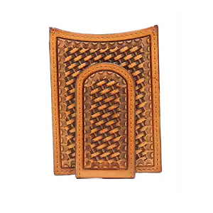 Nocona Men's Basket Weave Money Clip Wallet N5428908