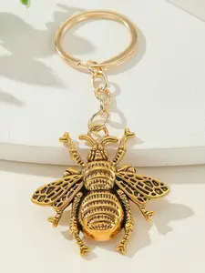1pcs Bee Keychain, Realistic Animal Design, Phone Car Key Bag Pendant, Party Gift, Small Present, Daily Accessory, Cute Bee Shape Keychain