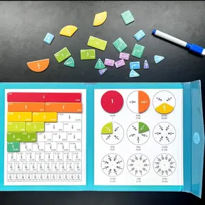 Early childhood education magnetic fractional disc three-dimensional molecular denominator cognitive addition and subtraction operation fractional toy enlightenment