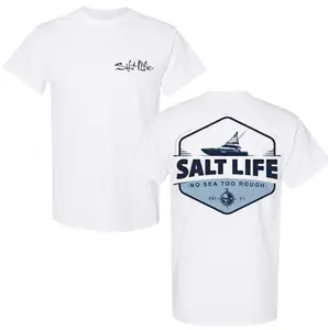 Salt Life Boating Adventure T-Shirt, Ocean Lifestyle Graphic Tee, Soft Cotton Blend Shirt, Nautical Theme Apparel for Men & Women, Marine Enthusiast Gift