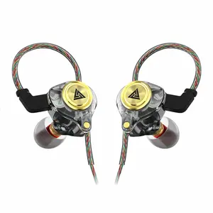 「Free Gift」QKZ AK3 Portable Wired In-Ear Earphone, Wired Headphones With Mic, HiFi Subwoofer Noise Cancelling Earphones for Game Sports, 3D Stereo Sound Headphones For Gym & Sports, Headphones 8D Audio, Electronic Earbud In-Ear Monitor HiFi Heavy Connecti