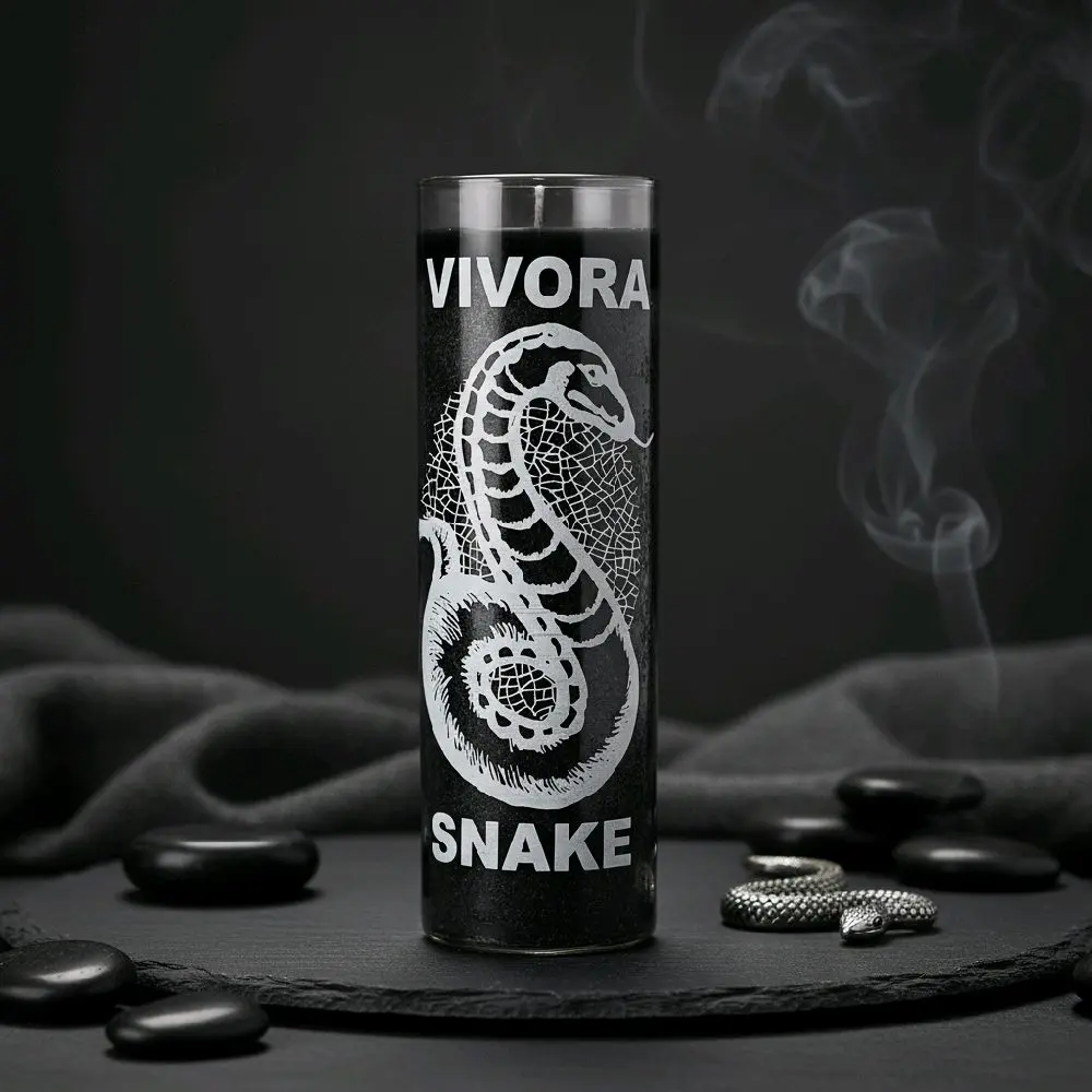 Vívora Negra Spiritual Protection Candle for Breaking Curses Enhancing Energy Protection Rituals Infused with Powerful Ingredients and Ancestral Energy
