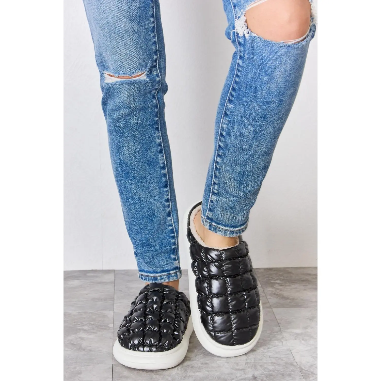 Melody Puffer Plush Slippers Footwear Walking Shoes