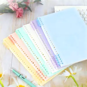 A5 Size Loose Leaf Cover Set, Colorful Transparent Matte Page Book Sleeve, Durable PP Material, for Notebooks, Contracts, Office Supplies, Office Stationery Supplies