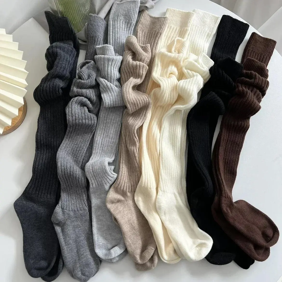 (2 Pairs) of Women'S Soft, Thick, Knee-High Winter Warm Socks - Fluffy And Warm, Suitable for Both Casual And Formal Occasions, Winter Socks, Comfortable Socks, Stylish Socks, Durable Socks, Warm Socks, Office Wear