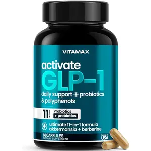 GLP-1 Support Supplement for Weight Management & Appetite Control for Men & Women – With Akkermansia, Berberine, Inulin, EGCG, Probiotics & Polyphenols for Gut Health, Digestion, Hunger & Cravings