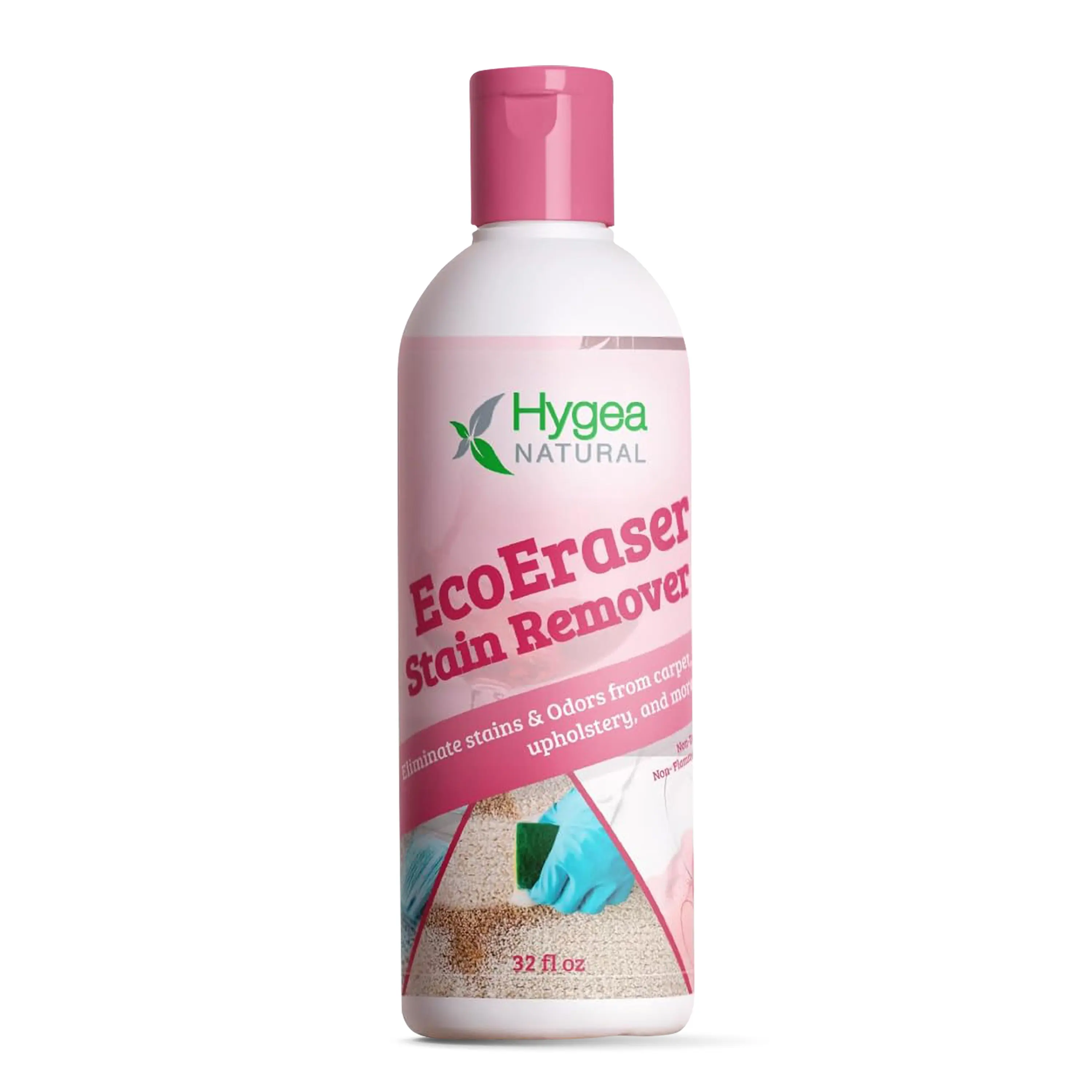 Hygea Natural EcoEraser Stain & Odor Remover 32oz Non-Toxic Formula for Carpet Upholstery & Fabrics Safe for Children & Pets Household Liquid