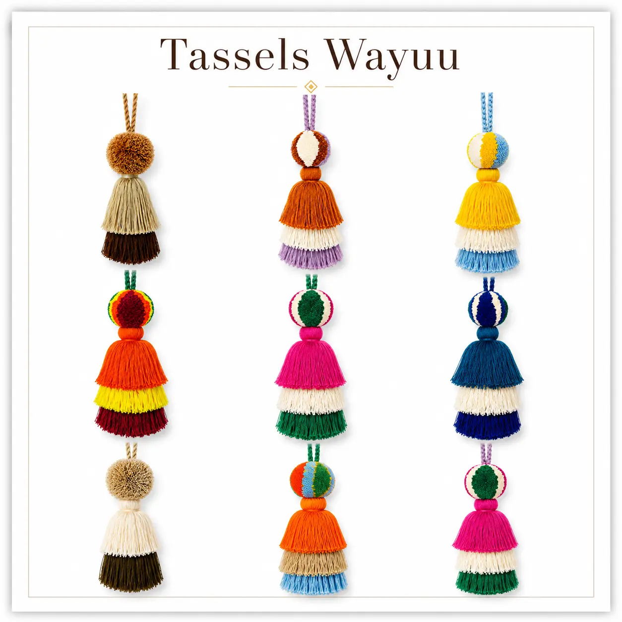 WAYUU HANDMADE TASSELS FOR BAGS
