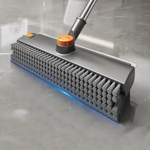 Floor Scrub Brush with Long Handle, cleaning brush,3 in 1 Scrape and Heavy-Duty Stiff Bristle Scrubber Brush for Cleaning Shower Bathroom, Patio, Garage, Kitchen, Wall and Deck,Christmas Gifts