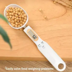1pc Digital Kitchen Scale, 500g/0.1g Precision Electronic Measuring Spoon, Handheld Food Weighing Scale, Battery Powered, Non-rechargeable, for Home Cooking and Baking, Kitchen Measuring Utensils