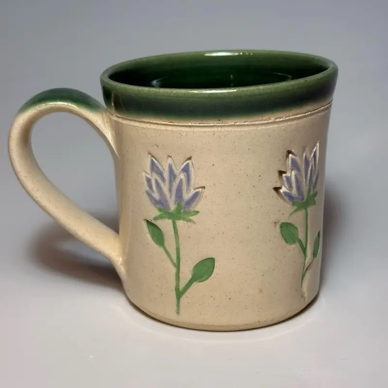 Matt Burton Pottery, Peony mug Matt Burton Pottery, Peony mug