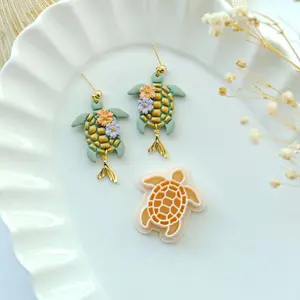 Turtle Polymer Clay Cutter Knife Tool, Jewelry Earring Making Molds, DIY Craft Supplies, Perfect for Crafting and Art Projects