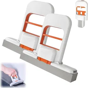 Nifogo 4-Pack Mini Foldable Self-Squeeze Sponge Mop Set, Wet-Dry Home Cleaning Tool for Desktop, Kitchen Tile Surfaces