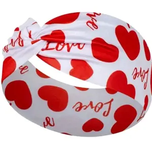 Full Red Hearts Love Soft Headband