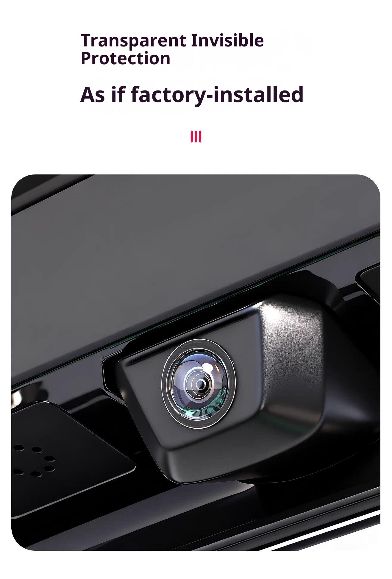 4pcs Car Camera Protective Cover Lens Cap Front-Specific for Rear 360 Parking View Weatherproof Dust & Stone Protection