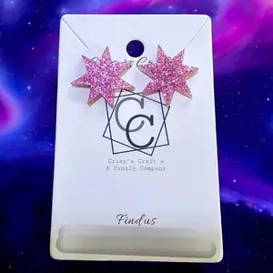 105) Acrylic Starburst Stud Earrings